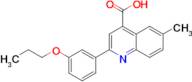 6-methyl-2-(3-propoxyphenyl)quinoline-4-carboxylic acid