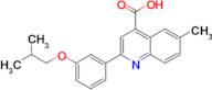 2-(3-isobutoxyphenyl)-6-methylquinoline-4-carboxylic acid