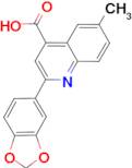 2-(1,3-benzodioxol-5-yl)-6-methylquinoline-4-carboxylic acid