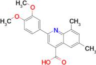 2-(3,4-dimethoxyphenyl)-6,8-dimethylquinoline-4-carboxylic acid