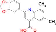 2-(1,3-benzodioxol-5-yl)-6,8-dimethylquinoline-4-carboxylic acid