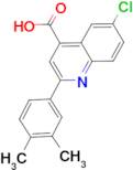 6-chloro-2-(3,4-dimethylphenyl)quinoline-4-carboxylic acid