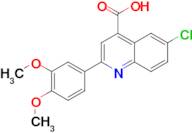 6-chloro-2-(3,4-dimethoxyphenyl)quinoline-4-carboxylic acid