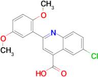 6-chloro-2-(2,5-dimethoxyphenyl)quinoline-4-carboxylic acid