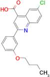 2-(3-butoxyphenyl)-6-chloroquinoline-4-carboxylic acid