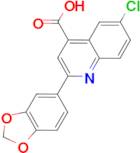 2-(1,3-benzodioxol-5-yl)-6-chloroquinoline-4-carboxylic acid