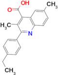 2-(4-ethylphenyl)-3,6-dimethylquinoline-4-carboxylic acid