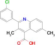 2-(3-chlorophenyl)-3,6-dimethylquinoline-4-carboxylic acid