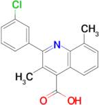 2-(3-chlorophenyl)-3,8-dimethylquinoline-4-carboxylic acid