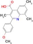 2-(4-methoxyphenyl)-3,6,8-trimethylquinoline-4-carboxylic acid