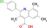 2-(4-chlorophenyl)-3,6,8-trimethylquinoline-4-carboxylic acid