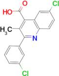 6-chloro-2-(3-chlorophenyl)-3-methylquinoline-4-carboxylic acid