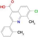 7-chloro-8-methyl-2-(2-methylphenyl)quinoline-4-carboxylic acid