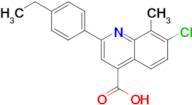 7-chloro-2-(4-ethylphenyl)-8-methylquinoline-4-carboxylic acid