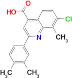 7-chloro-2-(3,4-dimethylphenyl)-8-methylquinoline-4-carboxylic acid