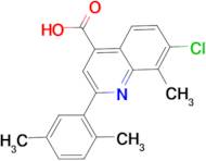 7-chloro-2-(2,5-dimethylphenyl)-8-methylquinoline-4-carboxylic acid