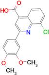 8-chloro-2-(3,4-dimethoxyphenyl)quinoline-4-carboxylic acid