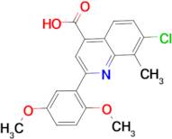 7-chloro-2-(2,5-dimethoxyphenyl)-8-methylquinoline-4-carboxylic acid