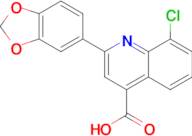 2-(1,3-benzodioxol-5-yl)-8-chloroquinoline-4-carboxylic acid