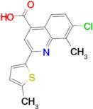 7-chloro-8-methyl-2-(5-methylthien-2-yl)quinoline-4-carboxylic acid
