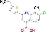 7-chloro-2-(5-ethylthien-2-yl)-8-methylquinoline-4-carboxylic acid