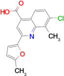 7-chloro-8-methyl-2-(5-methyl-2-furyl)quinoline-4-carboxylic acid