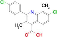 7-chloro-2-(4-chlorophenyl)-3,8-dimethylquinoline-4-carboxylic acid