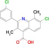 7-chloro-2-(3-chlorophenyl)-3,8-dimethylquinoline-4-carboxylic acid