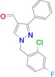 1-(2-chloro-4-fluorobenzyl)-3-phenyl-1H-pyrazole-4-carbaldehyde