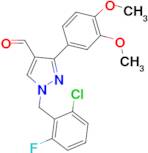 1-(2-chloro-6-fluorobenzyl)-3-(3,4-dimethoxyphenyl)-1H-pyrazole-4-carbaldehyde