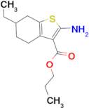 propyl 2-amino-6-ethyl-4,5,6,7-tetrahydro-1-benzothiophene-3-carboxylate