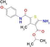 isopropyl 2-amino-5-{[(4-methoxyphenyl)amino]carbonyl}-4-methylthiophene-3-carboxylate