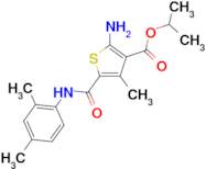 isopropyl 2-amino-5-{[(2,4-dimethylphenyl)amino]carbonyl}-4-methylthiophene-3-carboxylate