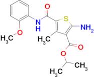 isopropyl 2-amino-5-{[(2-methoxyphenyl)amino]carbonyl}-4-methylthiophene-3-carboxylate