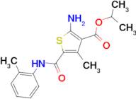 isopropyl 2-amino-4-methyl-5-{[(2-methylphenyl)amino]carbonyl}thiophene-3-carboxylate