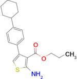 propyl 2-amino-4-(4-cyclohexylphenyl)thiophene-3-carboxylate