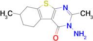 3-amino-2,7-dimethyl-5,6,7,8-tetrahydro[1]benzothieno[2,3-d]pyrimidin-4(3H)-one