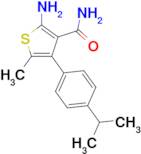 2-amino-4-(4-isopropylphenyl)-5-methylthiophene-3-carboxamide