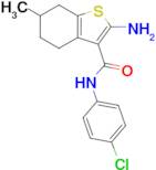 2-amino-N-(4-chlorophenyl)-6-methyl-4,5,6,7-tetrahydro-1-benzothiophene-3-carboxamide