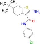 2-amino-6-tert-butyl-N-(4-chlorophenyl)-4,5,6,7-tetrahydro-1-benzothiophene-3-carboxamide