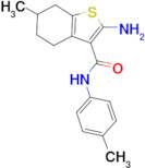 2-amino-6-methyl-N-(4-methylphenyl)-4,5,6,7-tetrahydro-1-benzothiophene-3-carboxamide