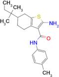 2-amino-6-tert-amyl-N-(4-methylphenyl)-4,5,6,7-tetrahydro-1-benzothiophene-3-carboxamide