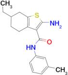 2-amino-6-ethyl-N-(3-methylphenyl)-4,5,6,7-tetrahydro-1-benzothiophene-3-carboxamide