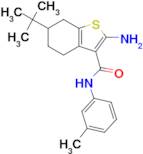 2-amino-6-tert-butyl-N-(3-methylphenyl)-4,5,6,7-tetrahydro-1-benzothiophene-3-carboxamide