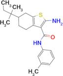 2-amino-6-tert-amyl-N-(3-methylphenyl)-4,5,6,7-tetrahydro-1-benzothiophene-3-carboxamide