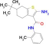 2-amino-6-tert-butyl-N-(2-methylphenyl)-4,5,6,7-tetrahydro-1-benzothiophene-3-carboxamide