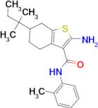 2-amino-6-tert-amyl-N-(2-methylphenyl)-4,5,6,7-tetrahydro-1-benzothiophene-3-carboxamide