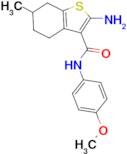 2-amino-N-(4-methoxyphenyl)-6-methyl-4,5,6,7-tetrahydro-1-benzothiophene-3-carboxamide