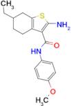 2-amino-6-ethyl-N-(4-methoxyphenyl)-4,5,6,7-tetrahydro-1-benzothiophene-3-carboxamide