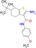 2-amino-6-tert-amyl-N-(4-methoxyphenyl)-4,5,6,7-tetrahydro-1-benzothiophene-3-carboxamide